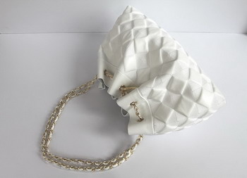 7A Discount Chanel Cambon Quilted Lambskin Shoulder Bags 46988 White